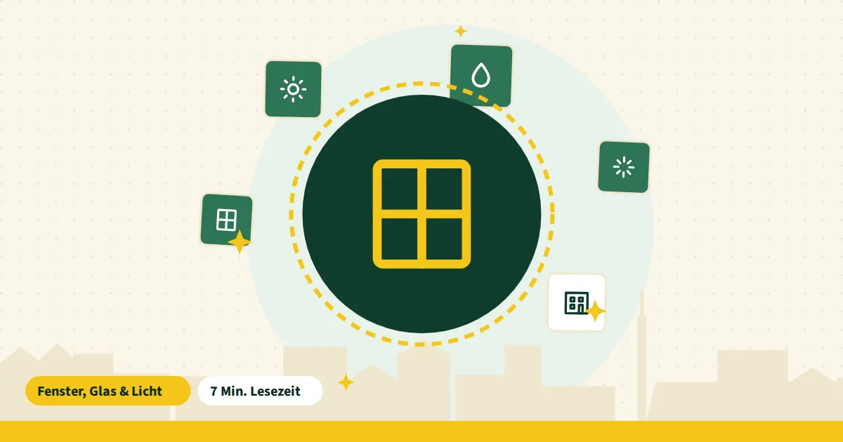 Symbolgrafik zum Beitrag „Glasduschwand pflegen“ aus dem Thema Fenster, Glas & Licht