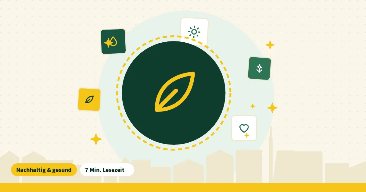 Symbolgrafik zum Beitrag „Putzen mit weniger Plastik“ aus dem Thema Nachhaltig & gesund