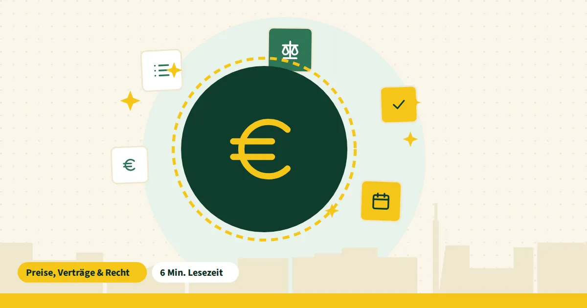 Symbolgrafik zum Beitrag „Arbeitszeitnachweise Reinigung“ aus dem Thema Preise, Verträge & Recht