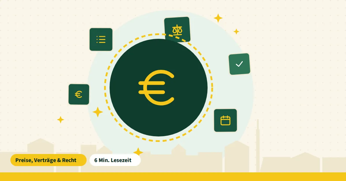 Symbolgrafik zum Beitrag „Preisanpassung im Vertrag“ aus dem Thema Preise, Verträge & Recht