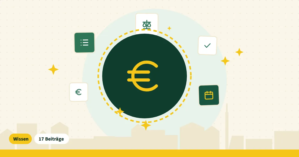 Symbolgrafik zum Thema Preise, Verträge & Recht im Wissensbereich von Putzfirma Berlin